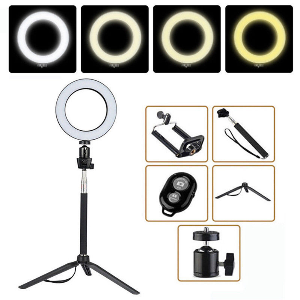 14.5cm Dimmable LED Ring Light Selfie Lamp Photo Camera Live Fill-in