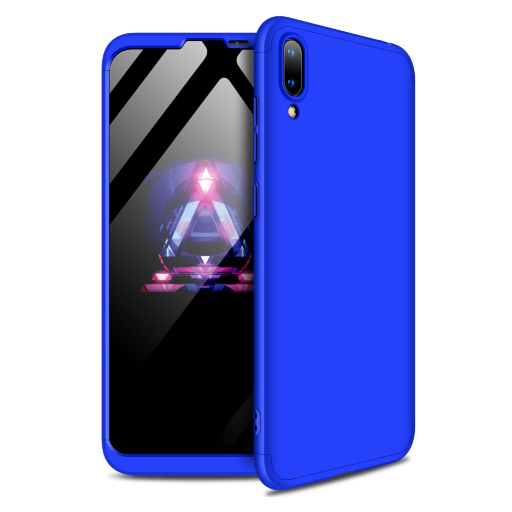 For HUAWEI Y7 pro 2019 Ultra Slim PC Back Cover Non-slip Shockproof 360 Degree Full Protective Case Blue black blue - Image 2