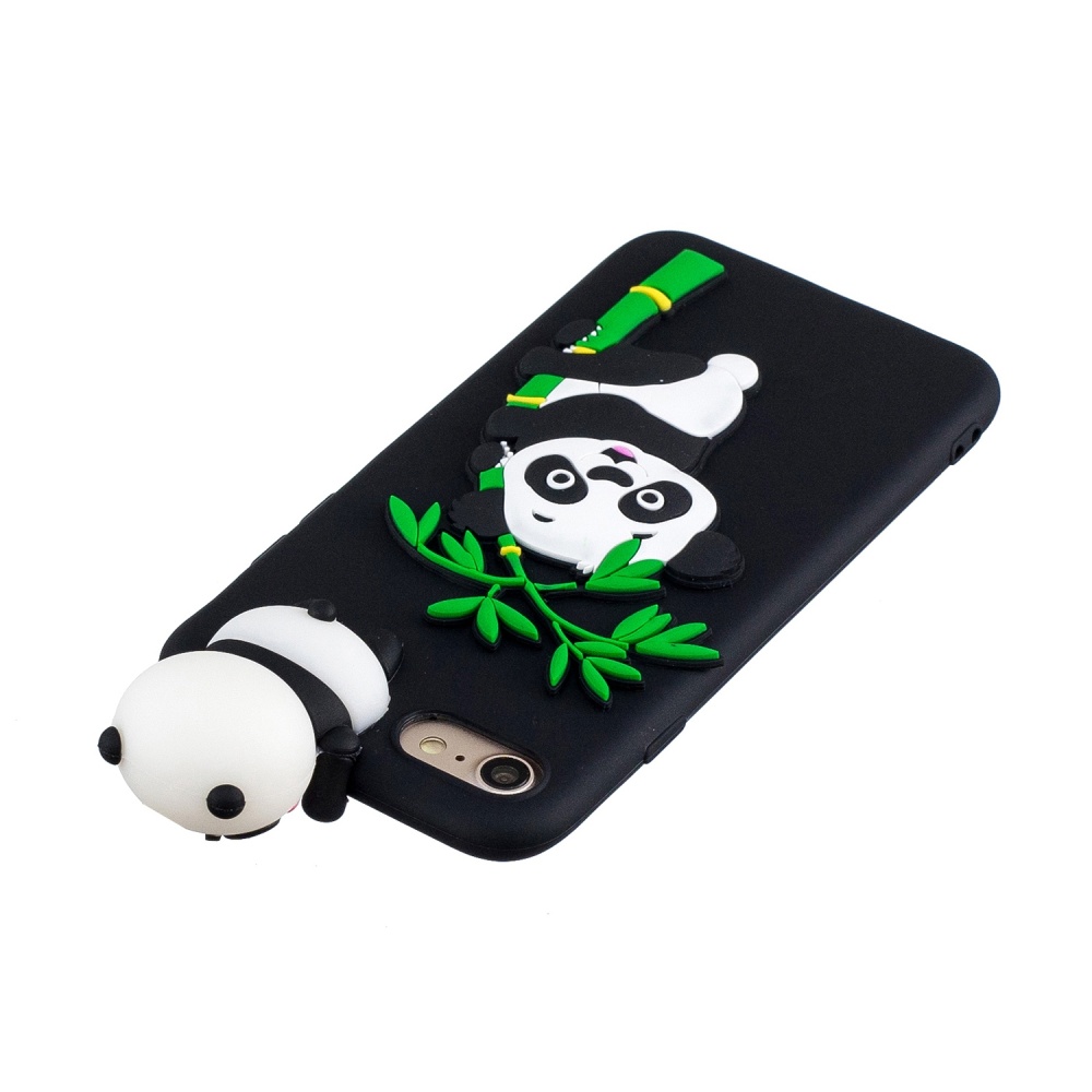 For iPhone 5/5S/SE/6/6S/6 Plus/6S Plus/7/8/7 Plus/8 Plus Phone Case 3D Cartoon Panda Bamboo Cellphone Back Shell Shockproof Smartphone Cover - Image 2