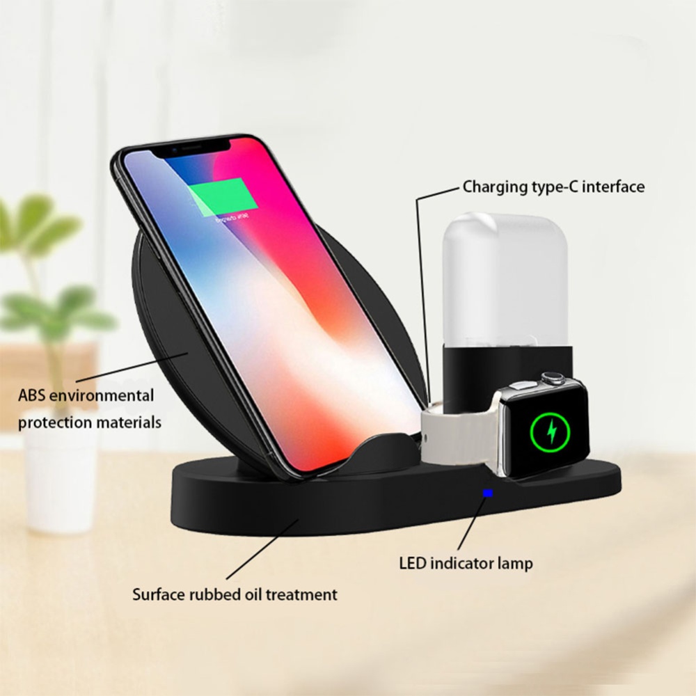 3-in-1 QI Fast Wireless Charger Universal Phone Charging Base - Image 2