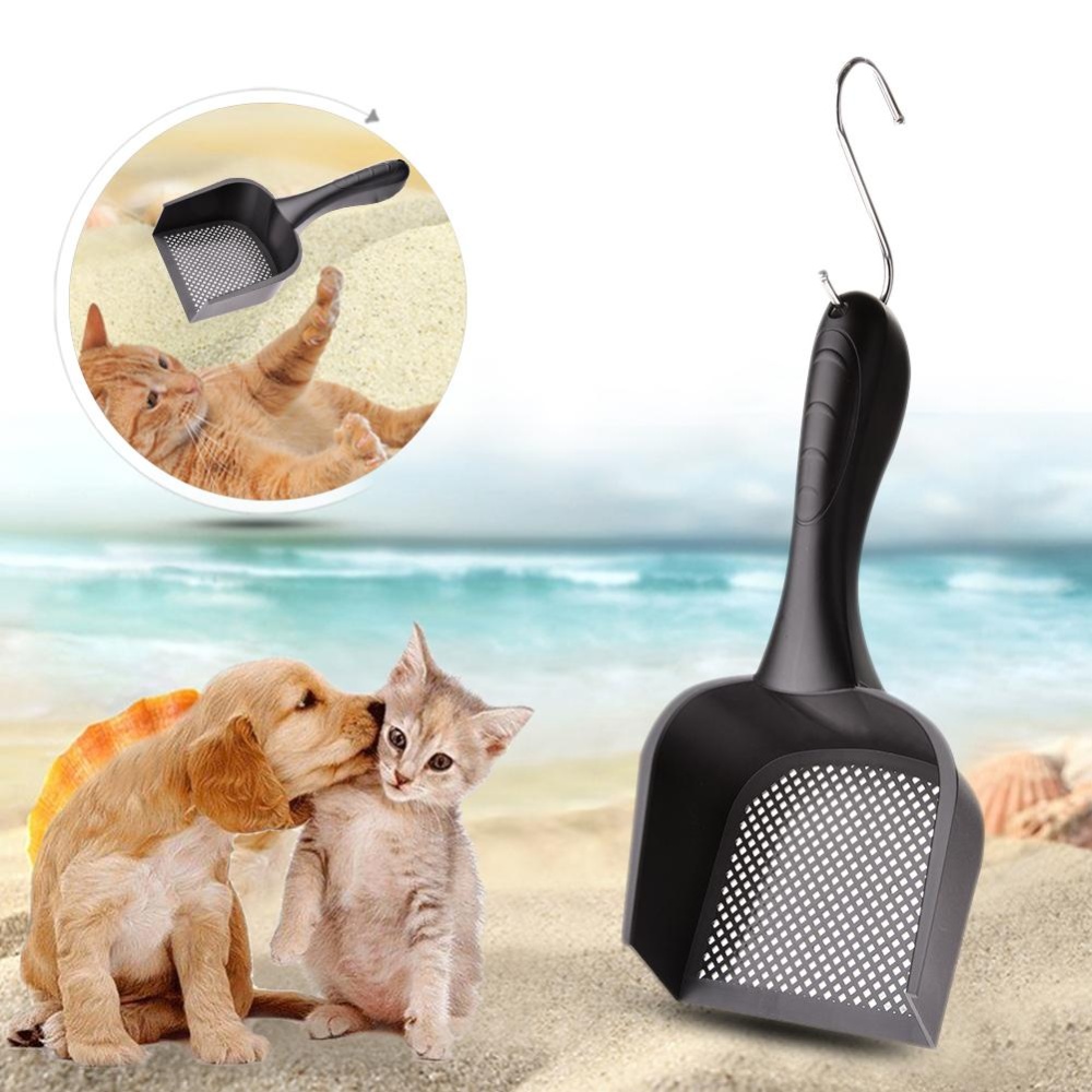 Cat Litter Shovel Pet Cleaning Tool Scoop Sift Sand Scoops for Toilet Training black_28.8 * 10 3CM - Image 2