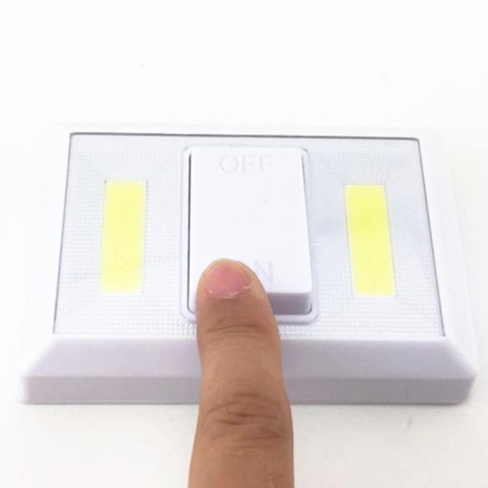 COB LED Wall Switch Lamp Battery Operated Cabinet Light White light_400LM - Image 2