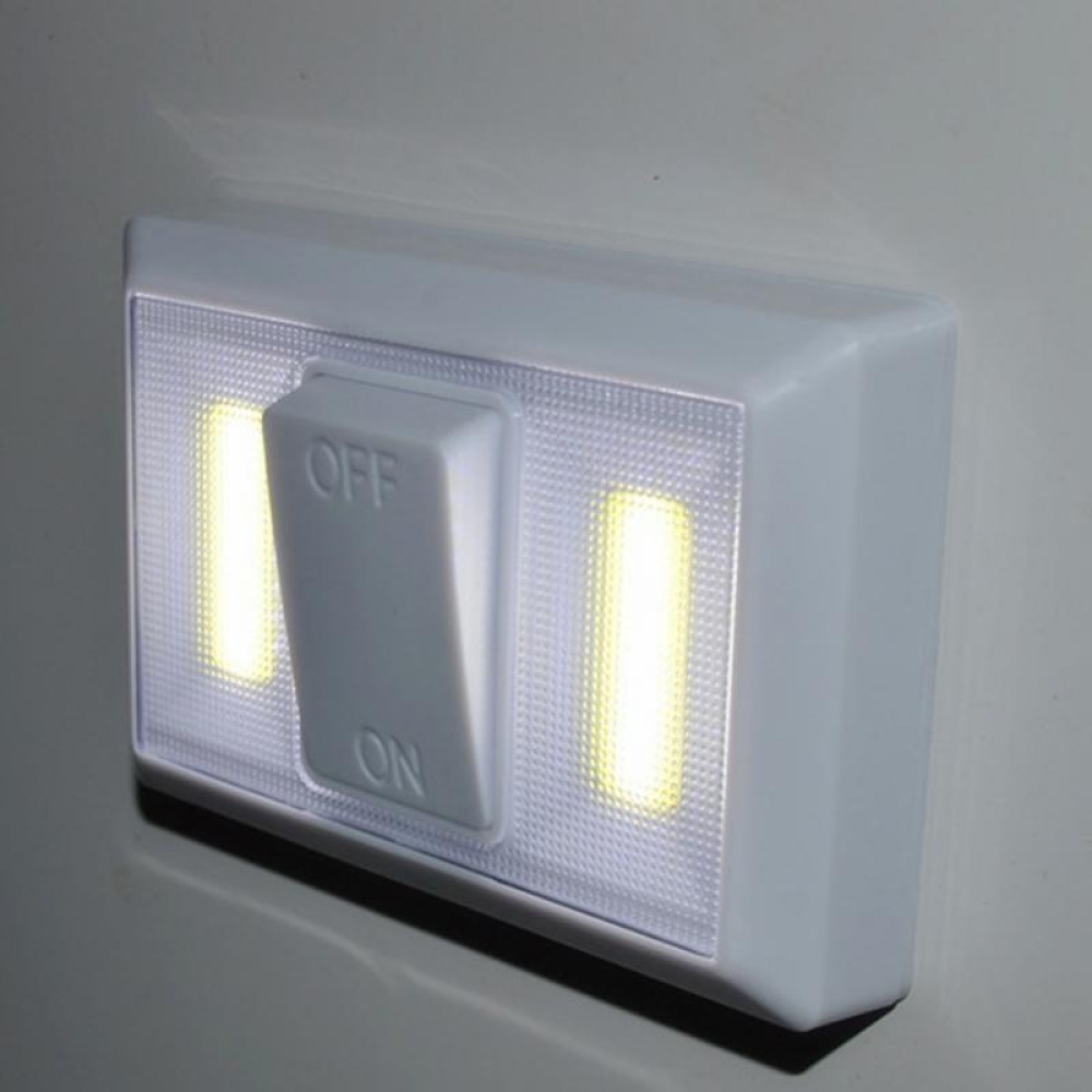 COB LED Wall Switch Lamp Battery Operated Cabinet Light White light_400LM - Image 3