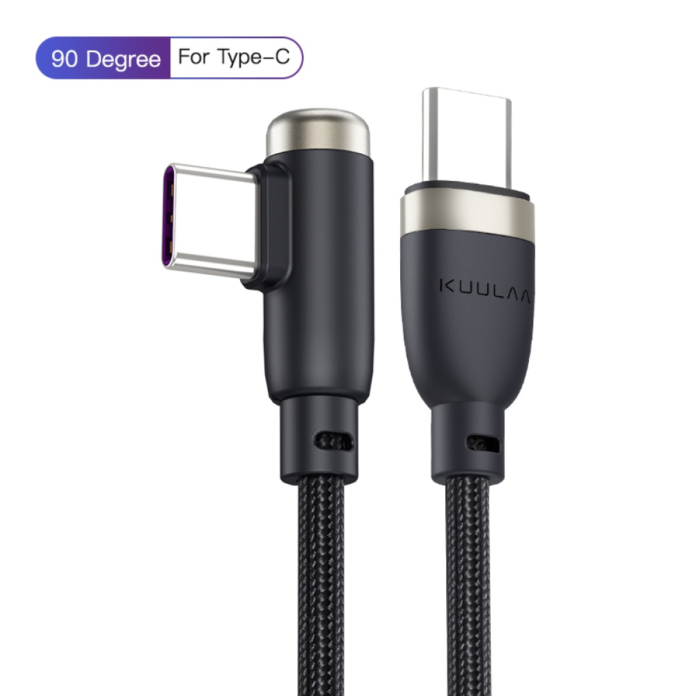 Mobile Phone Cables Usb C Tpye Bent Cable Pd 60w Quick Charge3.0 Charging 480 Mbps Data Transmission turn straight - Image 2