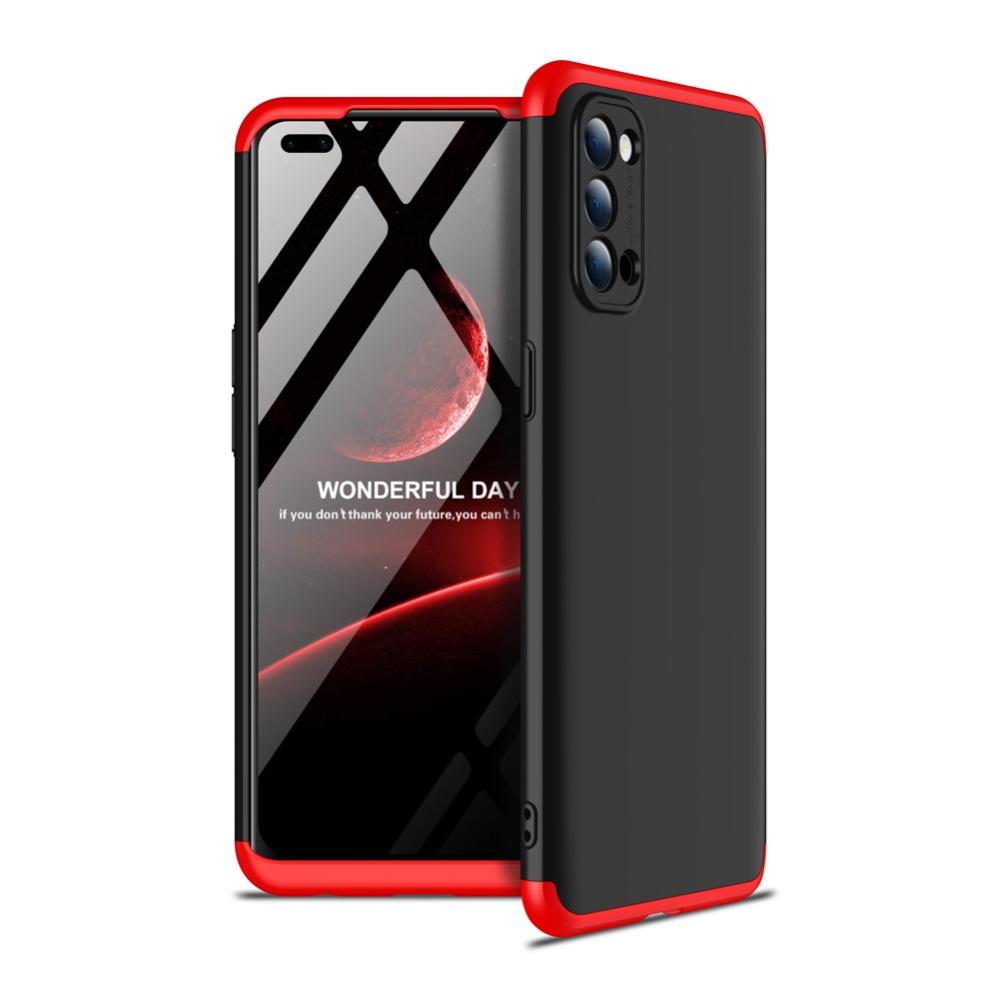 For OPPO Reno 4 /Reno Pro International Edition Mobile Phone Cover 360 Degree Full Protection Case red - Image 2