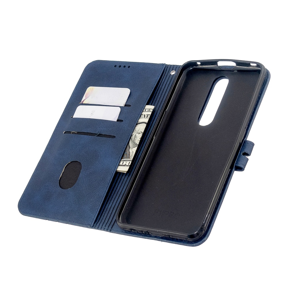 For OPPO F11/F11 Pro Case Soft Leather Cover with Denim Texture Precise Cutouts Wallet Design Buckle Closure Smartphone Shell blue - Image 2