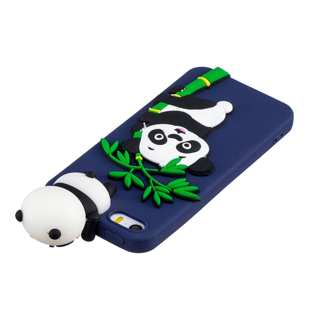 For iPhone 5/5S/SE/6/6S/6 Plus/6S Plus/7/8/7 Plus/8 Plus Phone Case 3D Cartoon Panda Bamboo Cellphone Back Shell Shockproof Smartphone Cover - Image 2