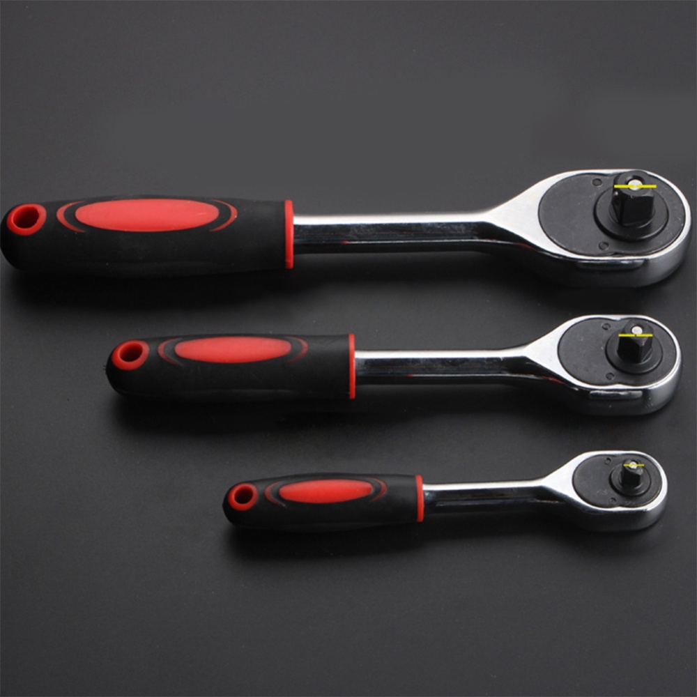 1/4"" 3/8"" 1/2"" Steel High Torque Ratchet Wrench for Socket 24 Teeth Quick Release Wide Used Professional Hand Tools - Image 2