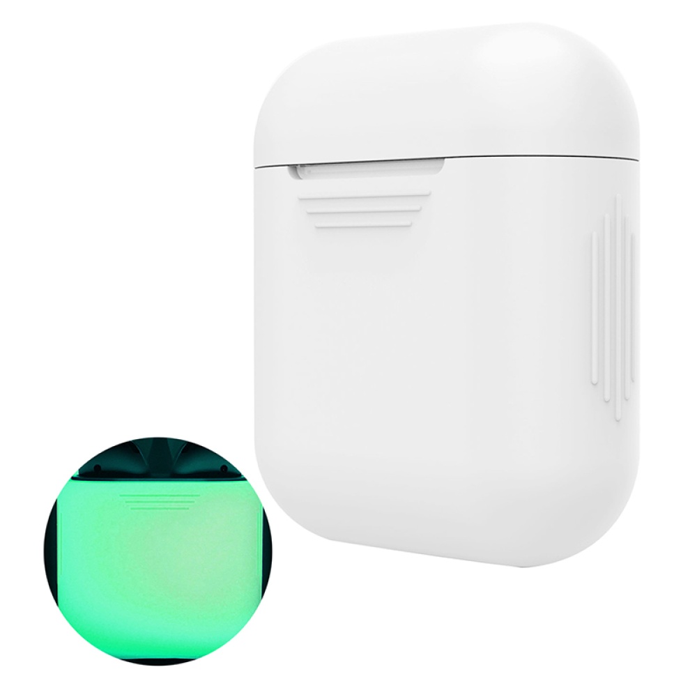 Silicone Shock Proof Protective Case - Glow in the Dark Portable Headset Holder Shell for Apple AirPods - Image 2