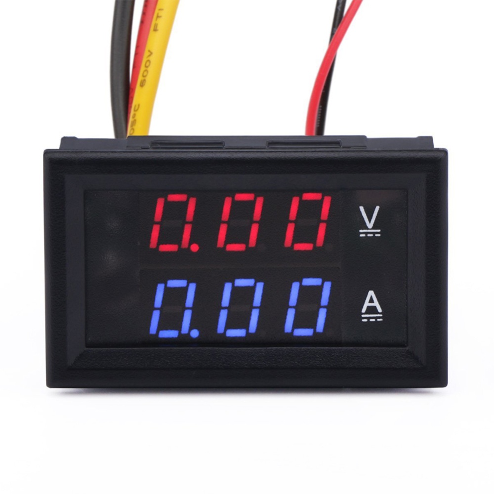 DC 100V 10A Voltmeter Ammeter Blue + Red LED Dual Digital Volt Amp Meter Gauge DC100V10A - Image 2