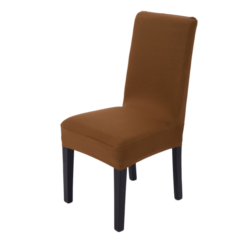 Simple Elastic Chair Covers Stylish Dinning Protector Household Decoration dark brown