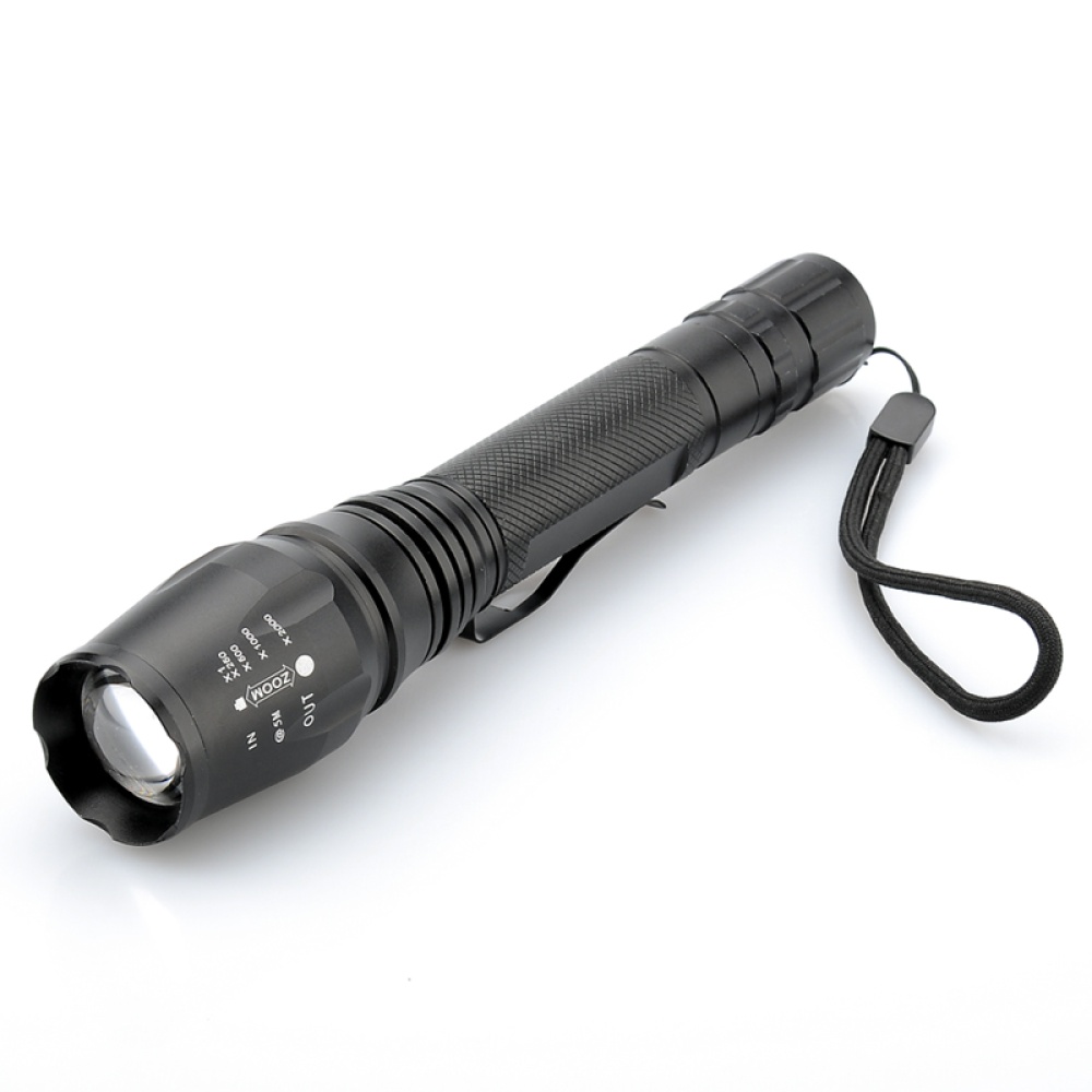 CREE XM-L T6 LED Torch - 1200 Lumens Bright Adjustable Focus Weatherproof Flashlight