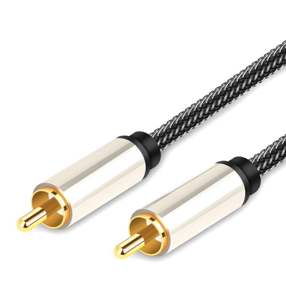 Hifi 5.1 Spdif Rca To Male Coaxial Cable Connector Nylon Braid 0.5 meters - Image 2