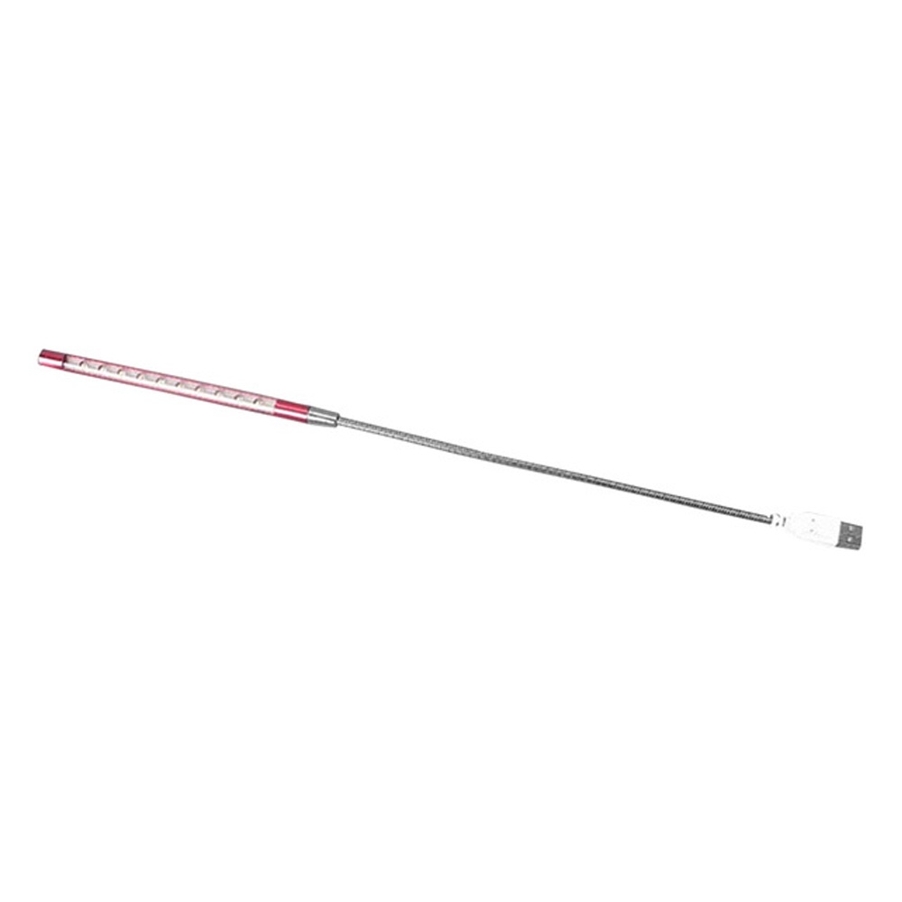 Simple LED Eye Protective Flexible Hose USB Table Lamp Metal Bracket red