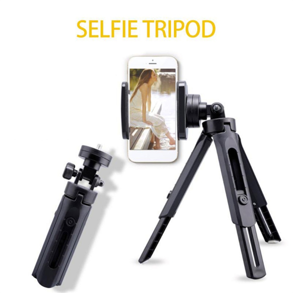 Portable Mini Mobile Phone Tripod 360 Degrees Rotating Flexible Mounting Collapsible Live Broadcast Slr Gimbal Universal Stand black - Image 2