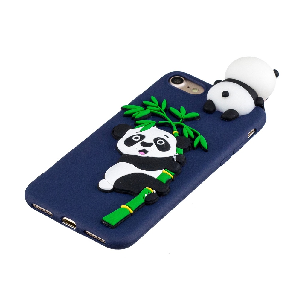 For iPhone 5/5S/SE/6/6S/6 Plus/6S Plus/7/8/7 Plus/8 Plus Phone Case 3D Cartoon Panda Bamboo Cellphone Back Shell Shockproof Smartphone Cover - Image 2