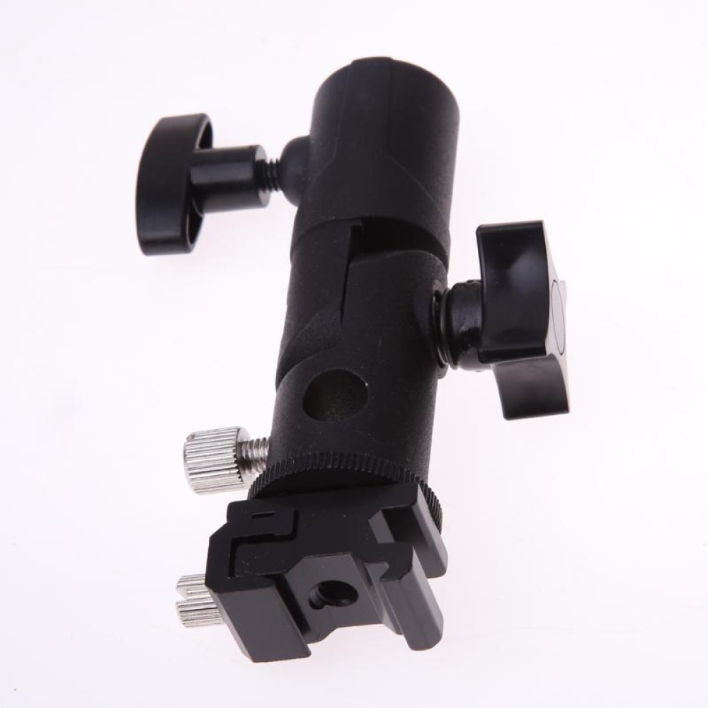 E Type Universal Metal Flash Hot Shoe Speedlite Umbrella Holder Light Stand Useful Mount black - Image 2