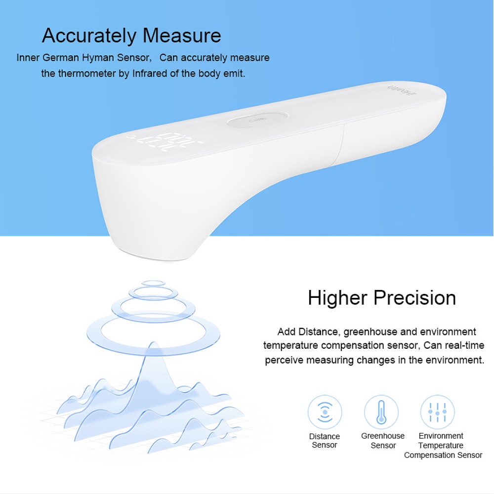 Xiaomi Mijia iHealth Thermometer - Non-Contact, 0.2C Degree Accurate, IR, 3CM Measure Distance, 2x AAA Battery - Image 3