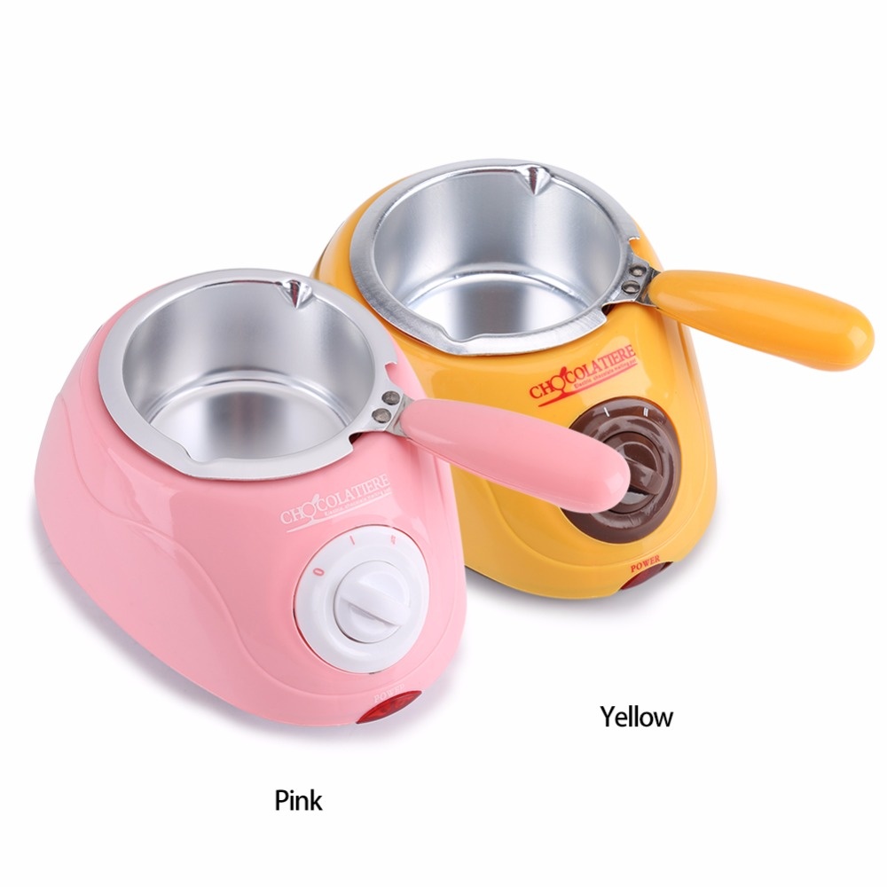 220V Electric Candy Chocolate Melting Pot Fountain DIY Kitchen Tool (EU Specification) Pink - Image 3