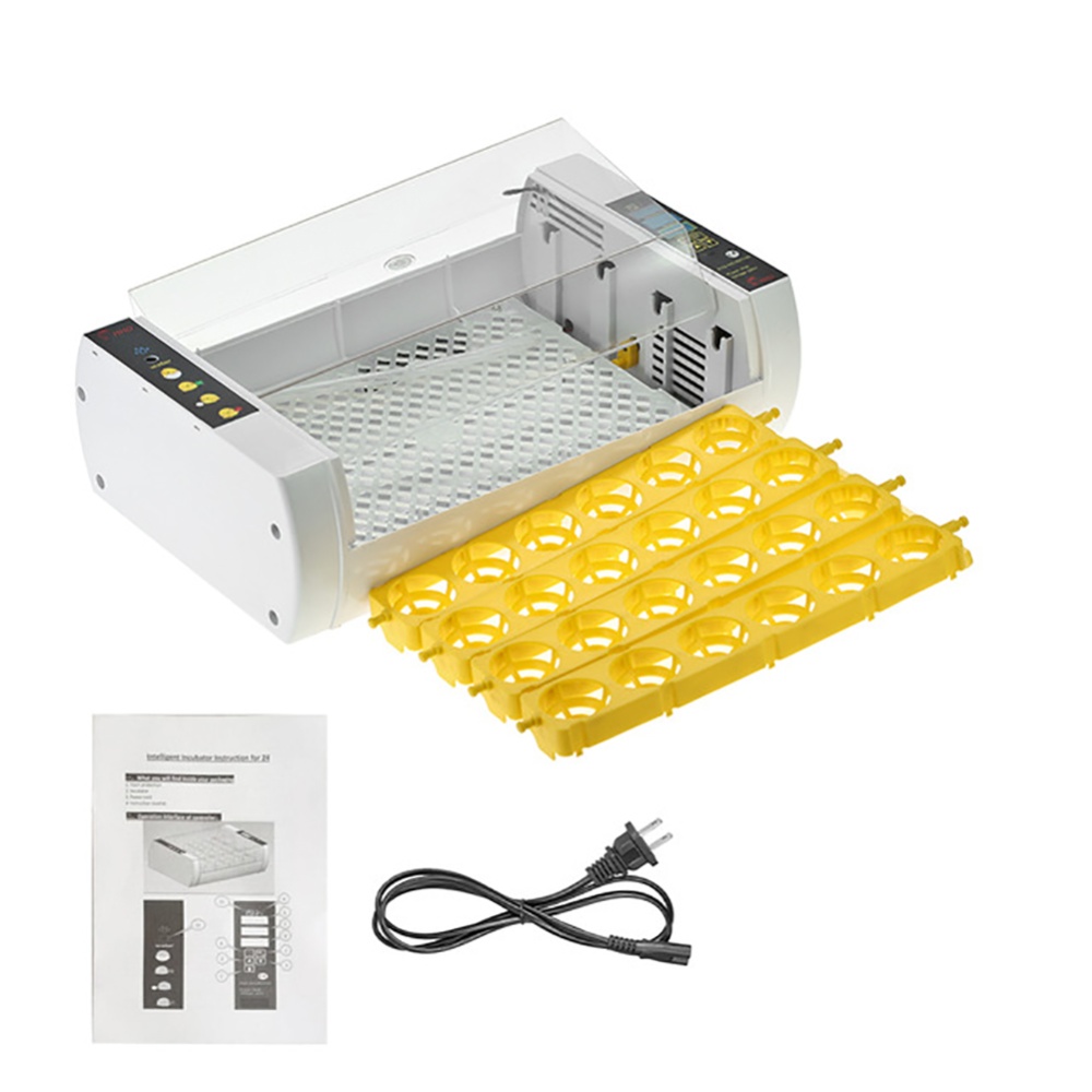 24-hole Double-fan Automatic Egg Incubator Temperature Control Hatcher for Hatching Chicken Duck Bird Quail Poultry U.S. regulations