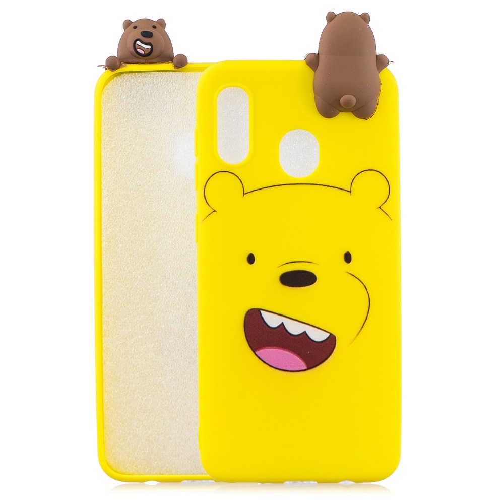 For Samsung M20 3D Cute Coloured Painted Animal TPU Anti-scratch Non-slip Protective Cover Back Case sapphire - Image 2