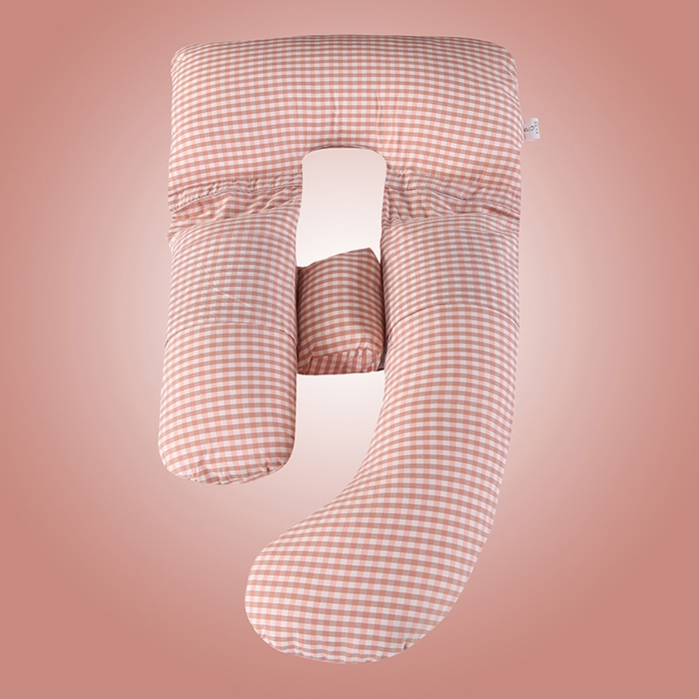 Multifunction Cotton Maternity Pillow G Shape Waist Abdomen Support Cushion orange