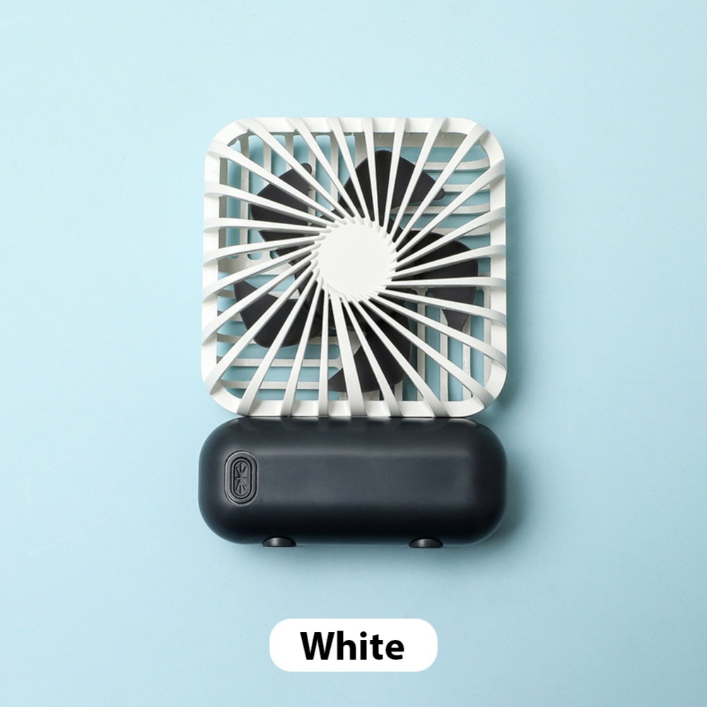 Mini Desk Fan Portable Handheld Outdoor Silent USB Rechargeable for Office Student white_11 * 6.5 3cm