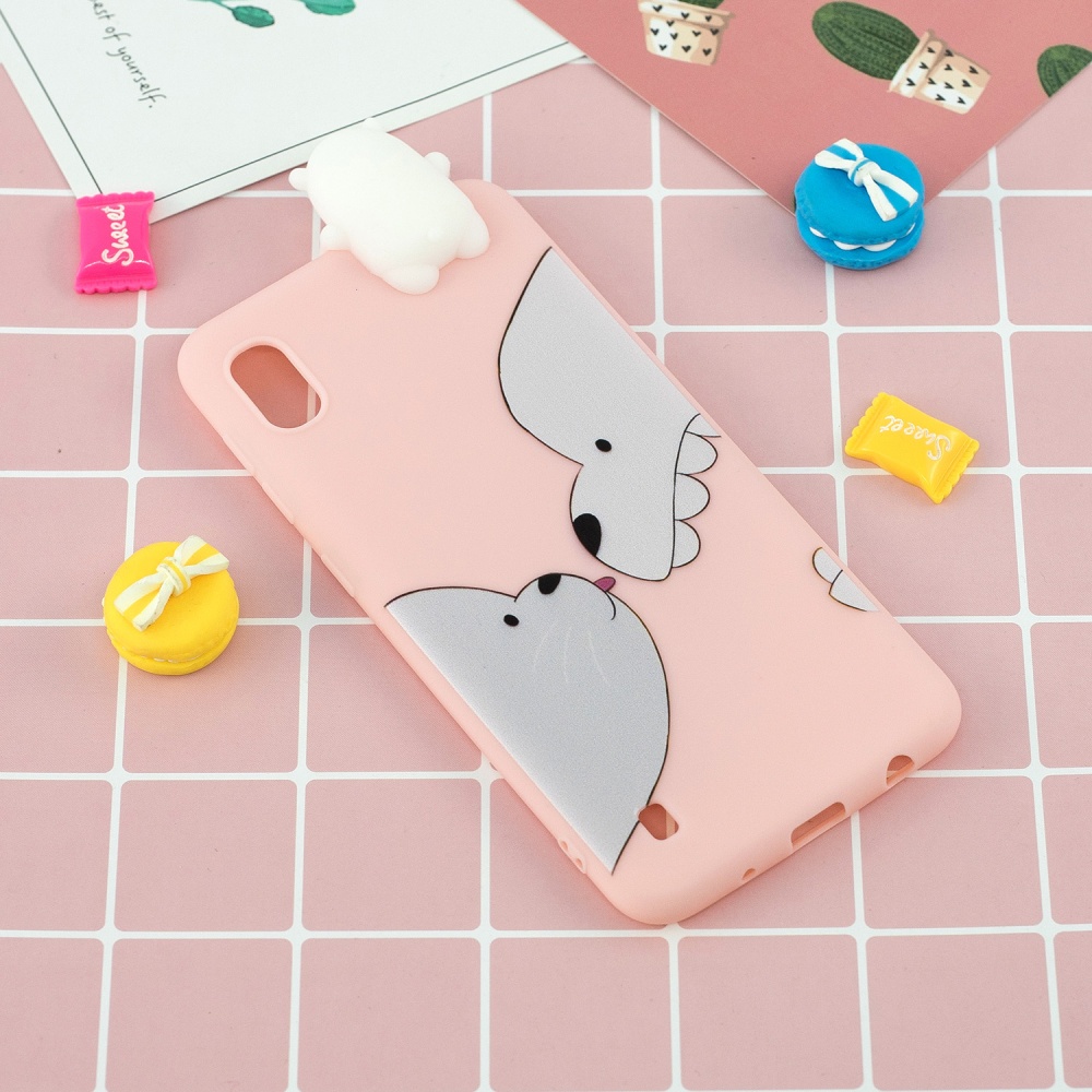 For Samsung A01 Soft TPU Case Back Cover 3D Cartoon Painting Mobile Phone Shell Big white bear - Image 2