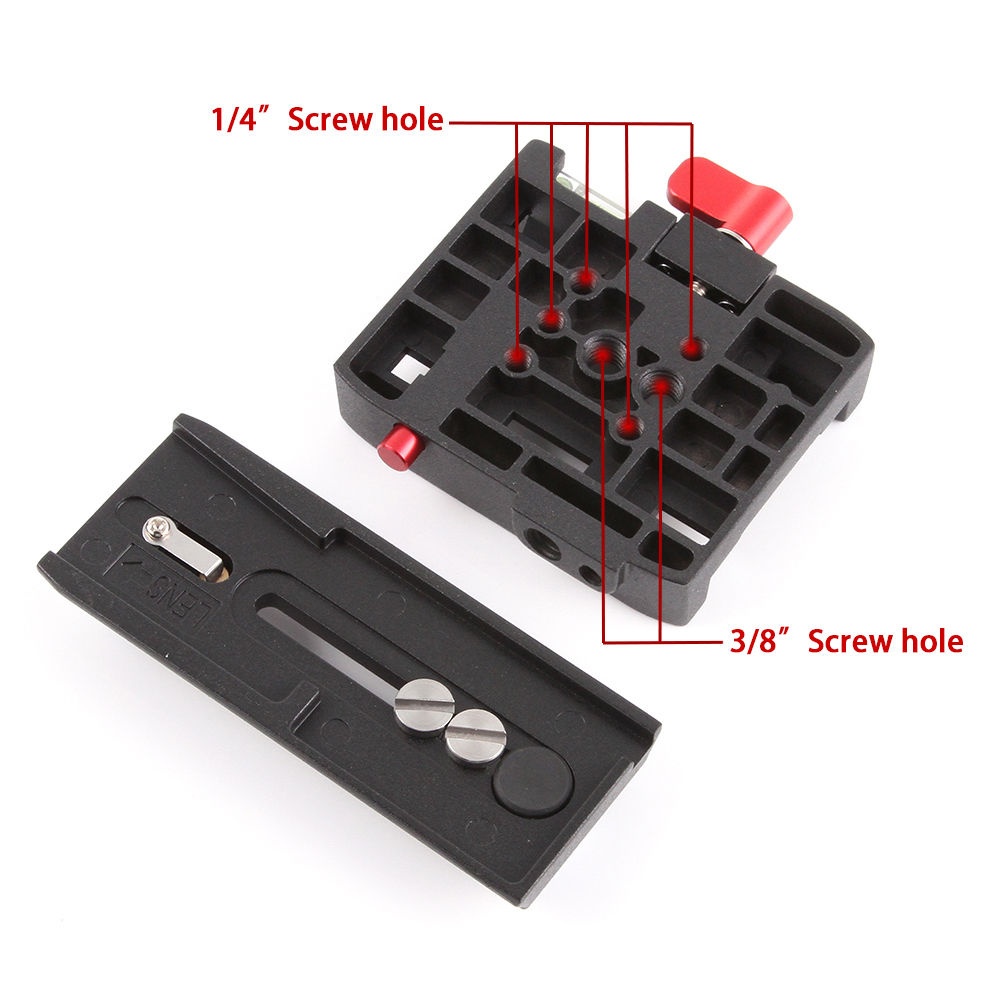 P200 Quick Release QR Clamp Base Plate for Manfrotto 500 AH 701 503 HDV 577 black - Image 2