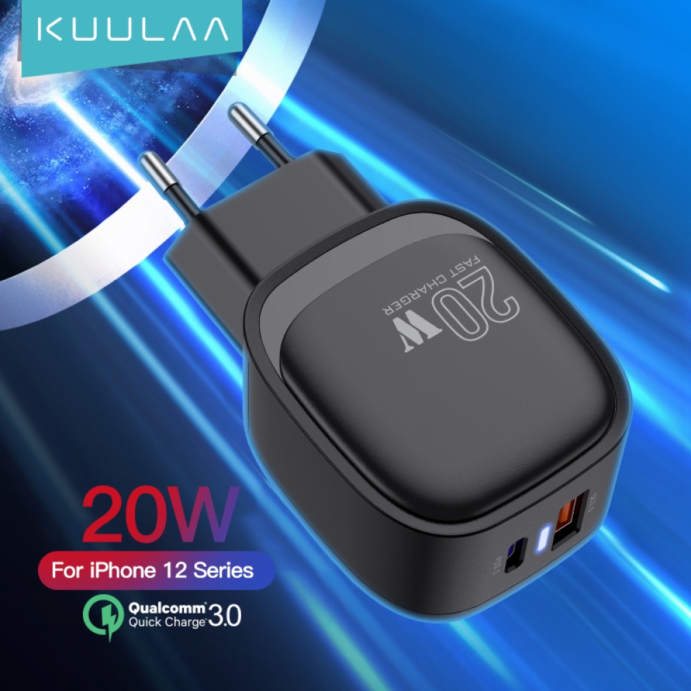 Dual-port Mobile Phone Charger Usb Pd20w Fast Charging For U.S. plug - Image 2