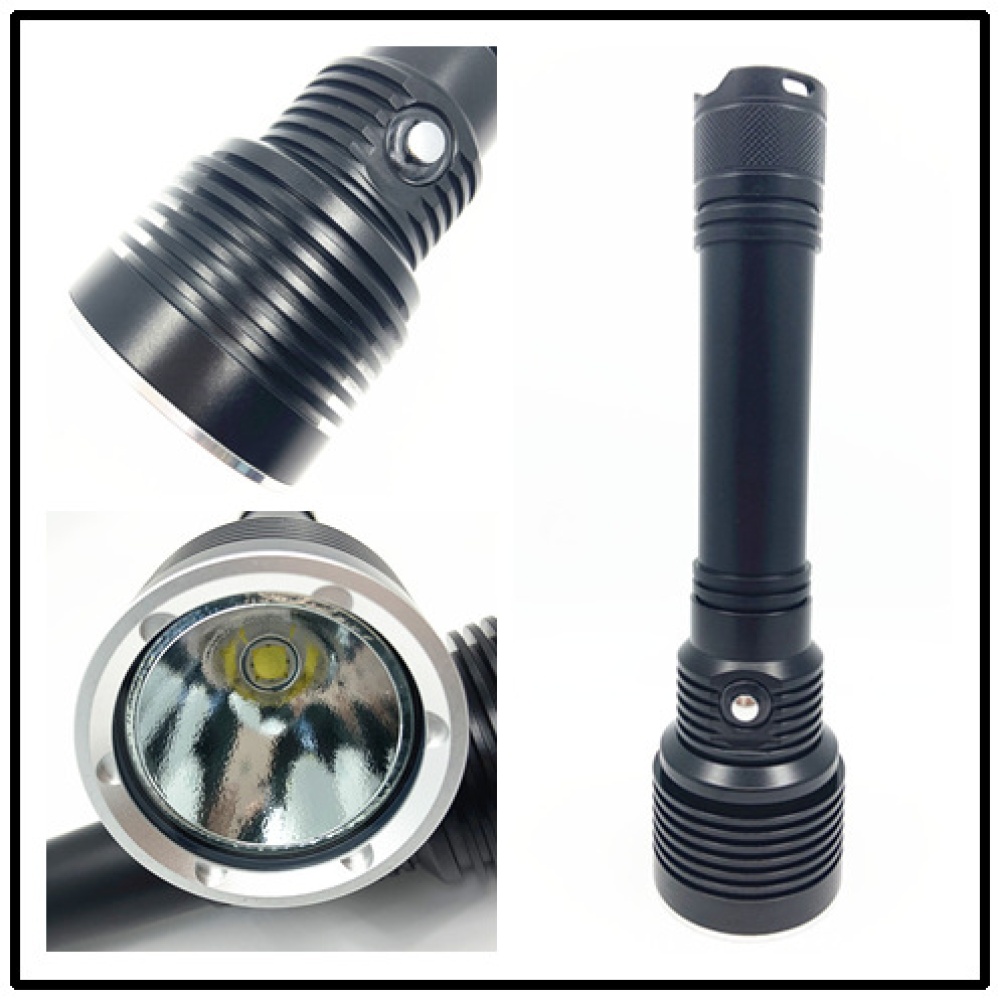 4000LM 30-50m Deep Diving Flash Light Long-range Aluminum Torch D170 black