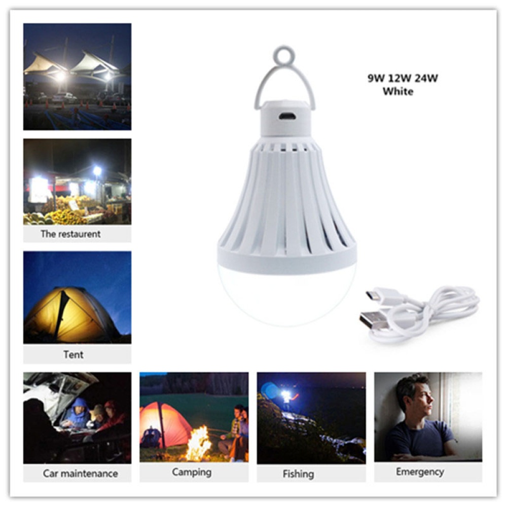 Portable Multifunction LED Camping Lamp Intelligent USB Charging Outdoor Hiking Night Light with Hook - Image 2