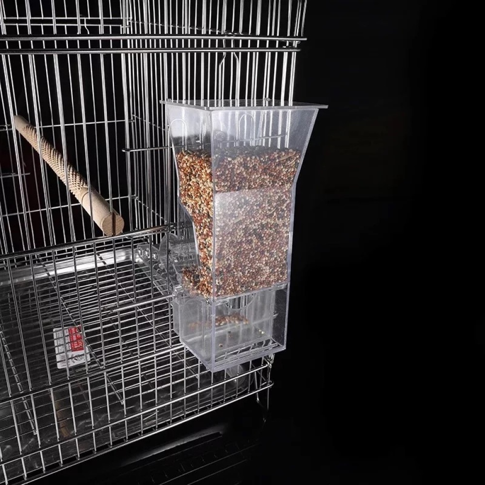 Transparent Acrylic Bird Feeder Bucket for Pet Cage Supplies color - Image 2