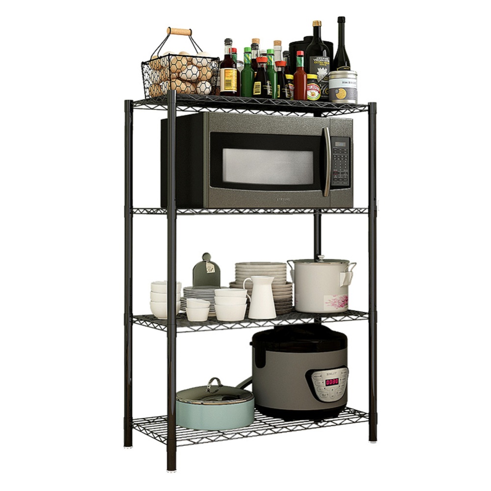 Wire Shelving Metal Storage Rack Organizer for Pantry Closet Kitchen Laundry Organization 4layers