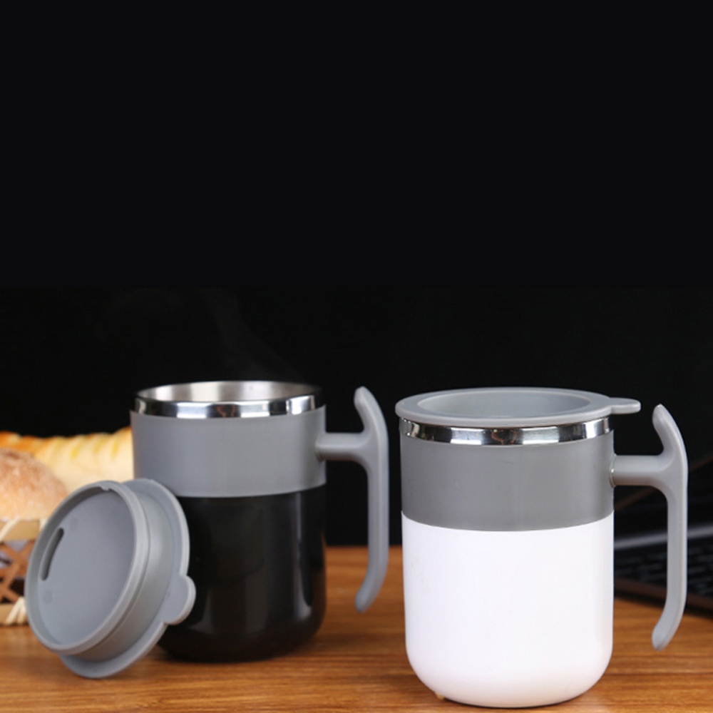 Portable Magnetized Cup Drink Rotating Coffee Mixing for Home Office black - Image 3