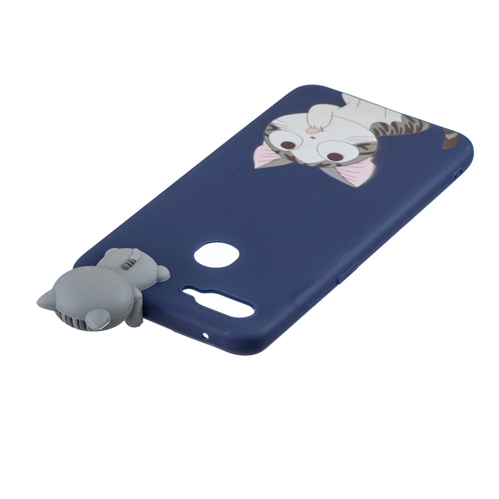 For OPPO F9/F9 PRO 3D Cute Coloured Painted Animal TPU Anti-scratch Non-slip Protective Cover Back Case big face cat - Image 2