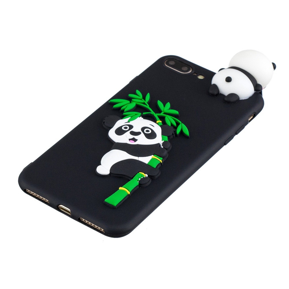 For iPhone 5/5S/SE/6/6S/6 Plus/6S Plus/7/8/7 Plus/8 Plus Phone Case 3D Cartoon Panda Bamboo Cellphone Back Shell Shockproof Smartphone Cover - Image 2