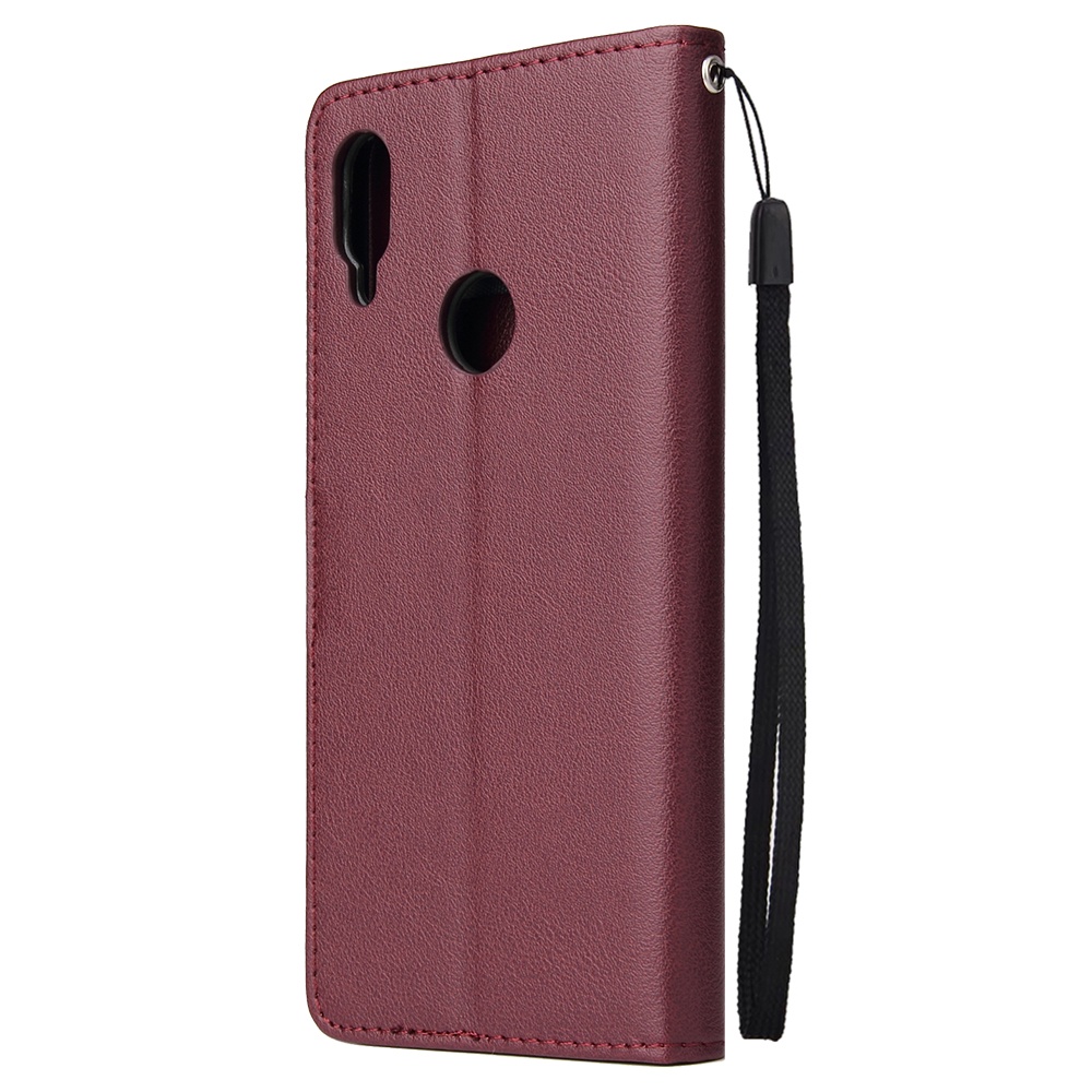 For Redmi note 7/Redmi 7pro Flip-type Leather Protective Phone Case with 3 Card Position Buckle Design Cover red - Image 2