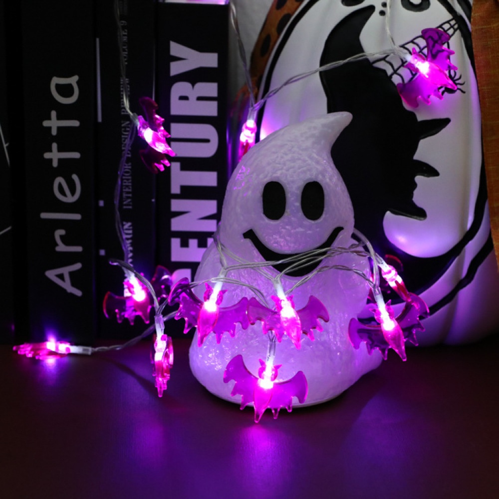 LED Solar String Light Purple Spider for Halloween Party Garden Home Yard Decorations Bat - Image 3