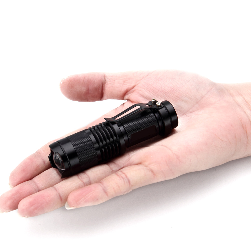 Mini Flashlight Set - 5x Flashlight, CREE LED, 3 Light Modes, 350 Lumen, 14500 Battery, Aluminum Alloy, Telescopic Focus - Image 2