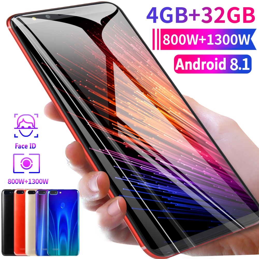 5.5-inch HD Screen R15 Plus Ultra-thin Dual Card Face ID Smartphone Black - Image 2