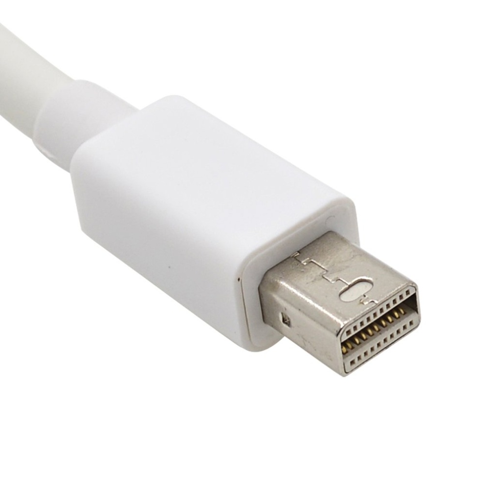 Mini DP to VGA Line Patch Cord iOS Support 1080P Big High Definition Screen white - Image 2