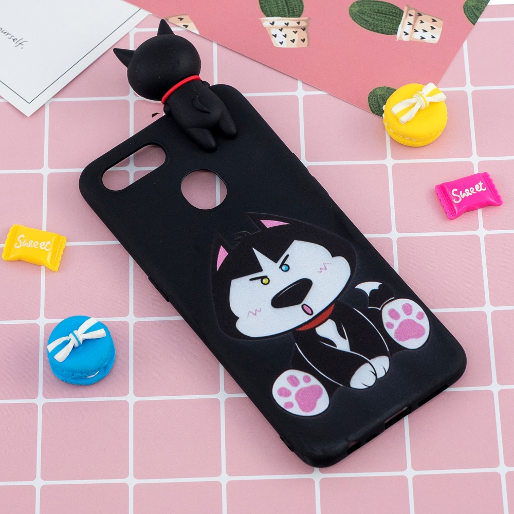 For OPPO F9/F9 PRO 3D Cute Coloured Painted Animal TPU Anti-scratch Non-slip Protective Cover Back Case cute husky - Image 2