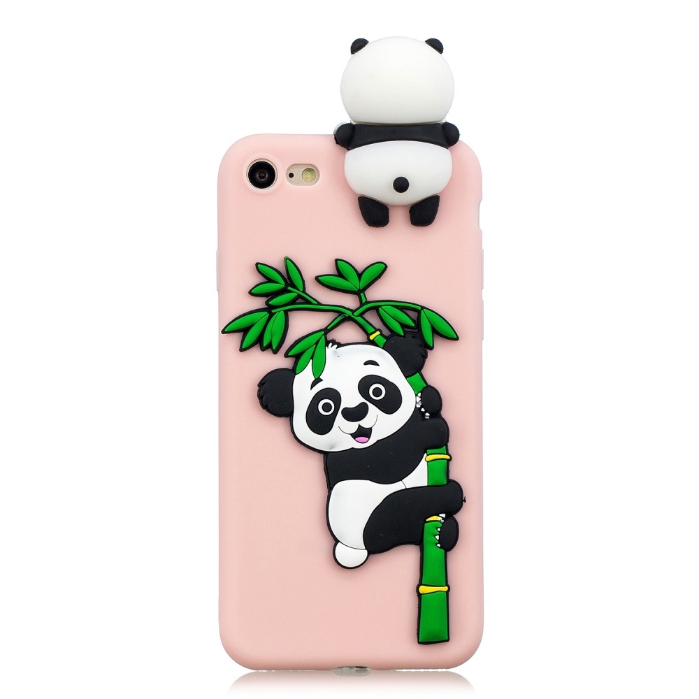 For iPhone 5/5S/SE/6/6S/6 Plus/6S Plus/7/8/7 Plus/8 Plus Phone Case 3D Cartoon Panda Bamboo Cellphone Back Shell Shockproof Smartphone Cover - Image 2