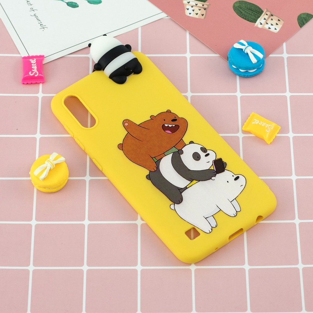 For Samsung A01 Soft TPU Case Back Cover 3D Cartoon Painting Mobile Phone Shell Striped bear - Image 2