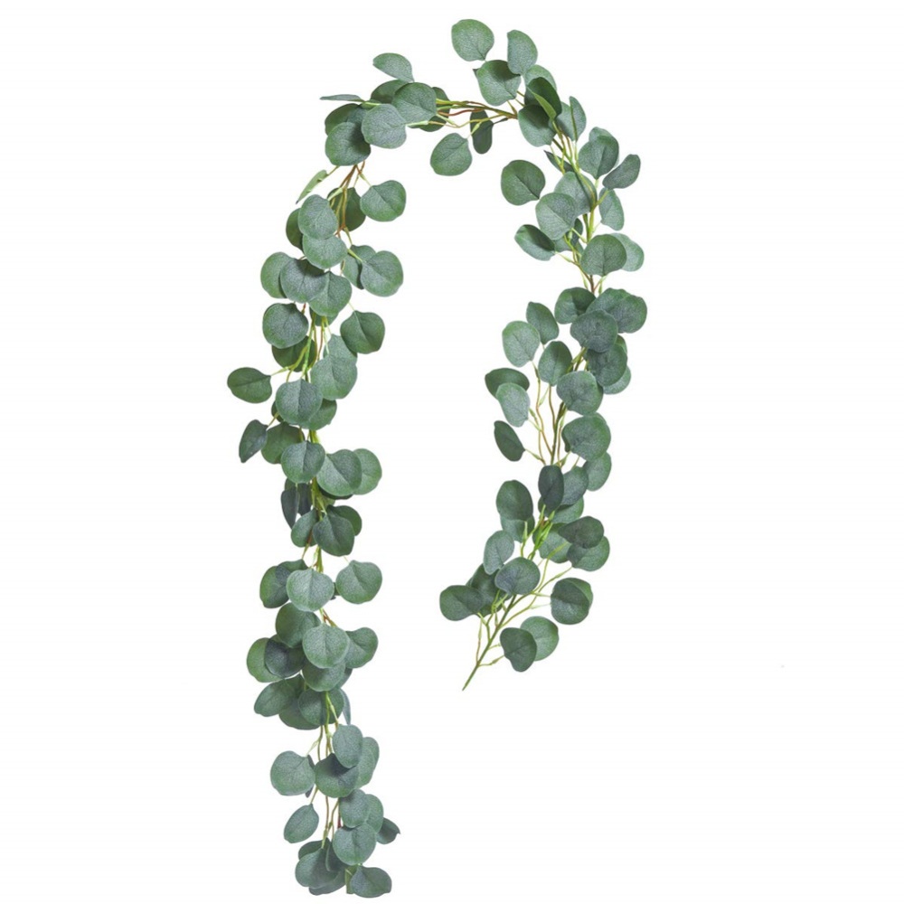 Simulate Round Eucalyptus Leaves Rattan for Wedding Background Wall Decor leaves