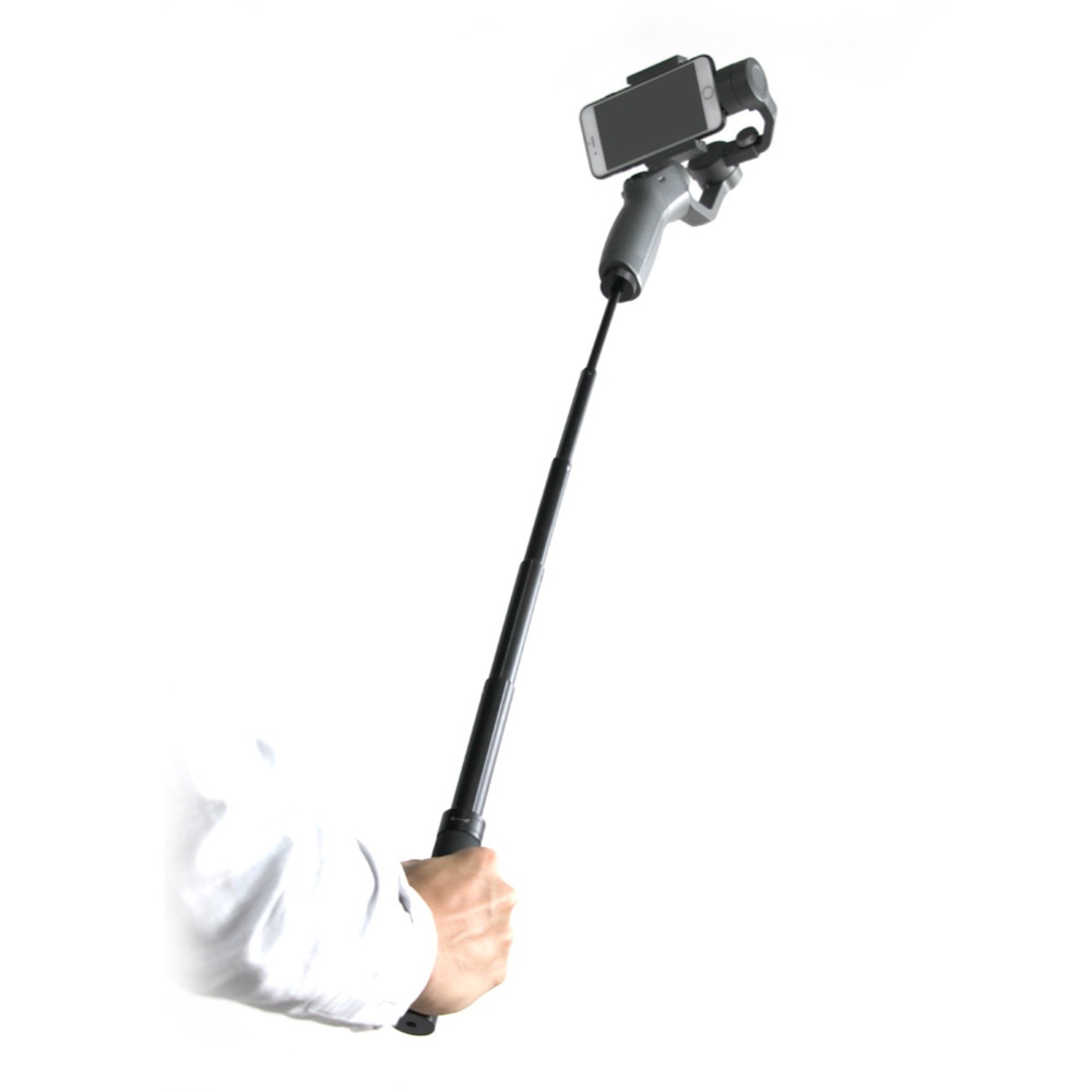 Extension Stick Rod pole Scalable Holder for DJI OSMO Mobile 2/Zhiyun Smooth Q 4 Handheld Smartphone Gimbal Accessories black - Image 2