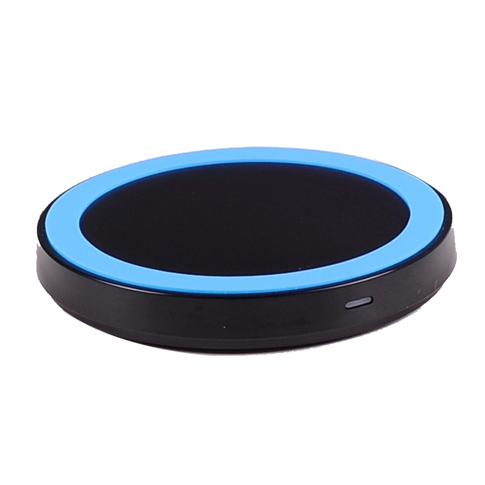 Universal Small Thin Round Wireless Charger For QI Standard Mobiles Charging black - Image 2