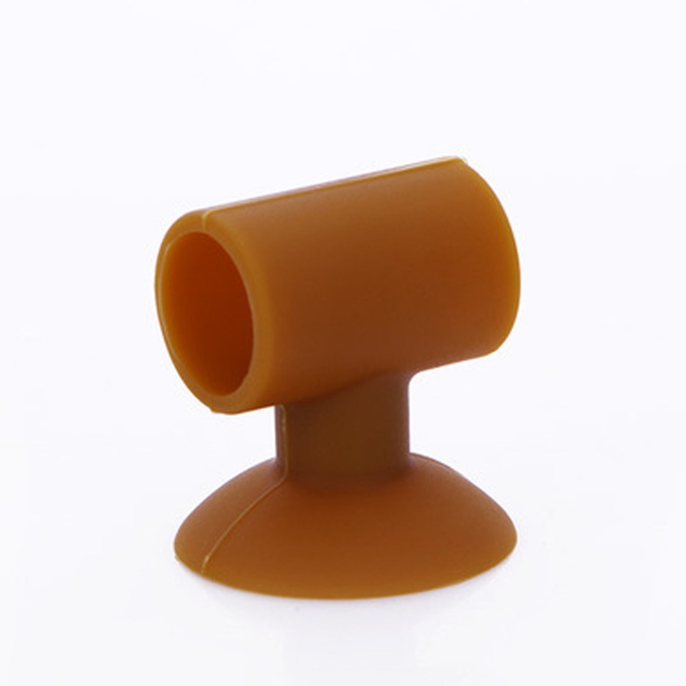Creative Door Handle Lock Silencer Protection Pad Suction Cup Wall Mute Anti-crash Mat Brown