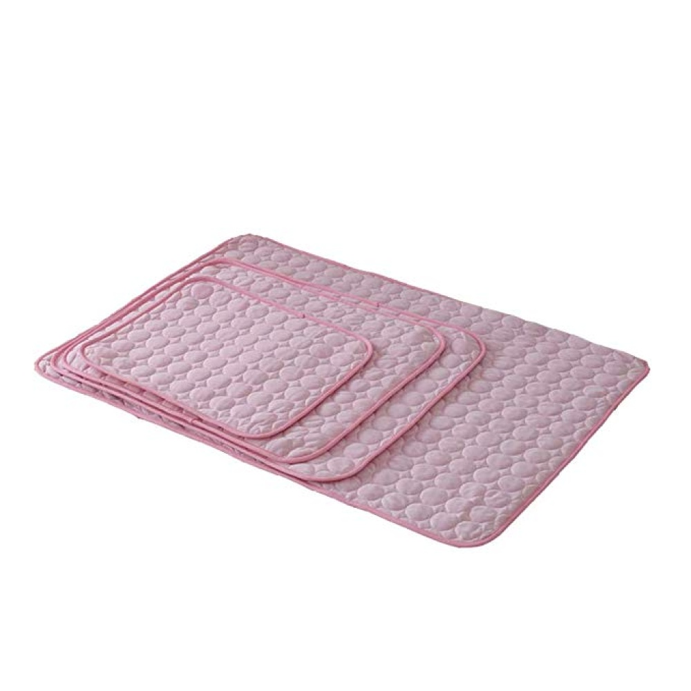 Solid Color Cooling Sleeping Mat for Summer Pet Cats Dogs Nest Supplies Pink_62*50cm - Image 2